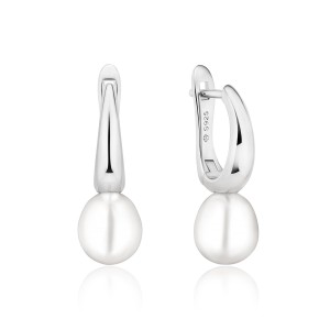 Cercei argint cu perle naturale albe si tortite DiAmanti SK24213EL_W-G (Argint 925‰ 3 g.)